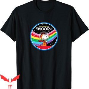 Snoopy Red Cross T-Shirt Peanuts Round Rainbow Space Badge