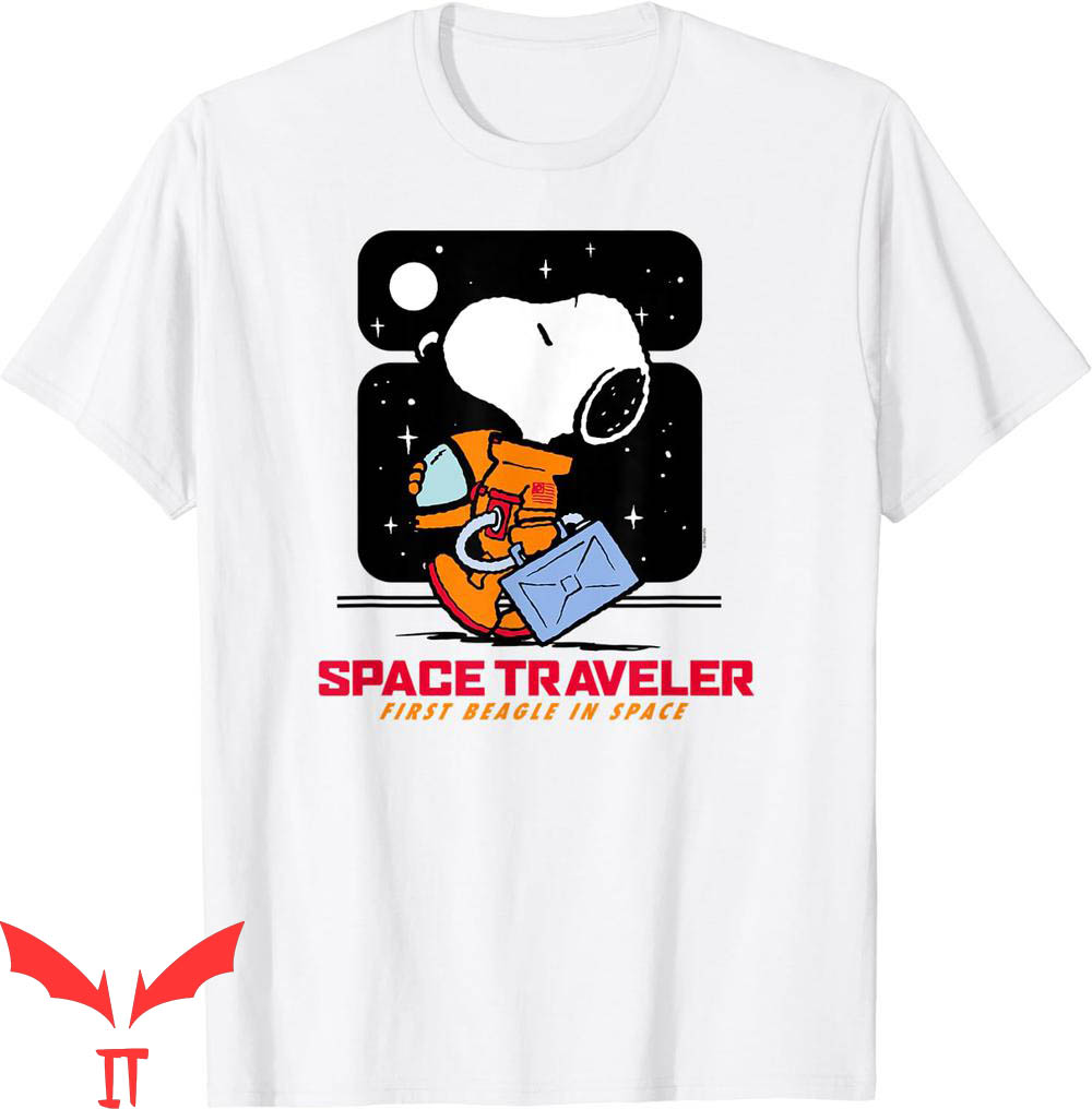 Snoopy Red Cross T-Shirt Peanuts Space Traveler Animated Tee Snoopy Red Cross T-Shirt Peanuts Space Traveler Animated Tee