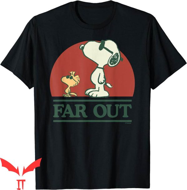 Snoopy Red Cross T-Shirt Peanuts Woodstock Far Out Tee