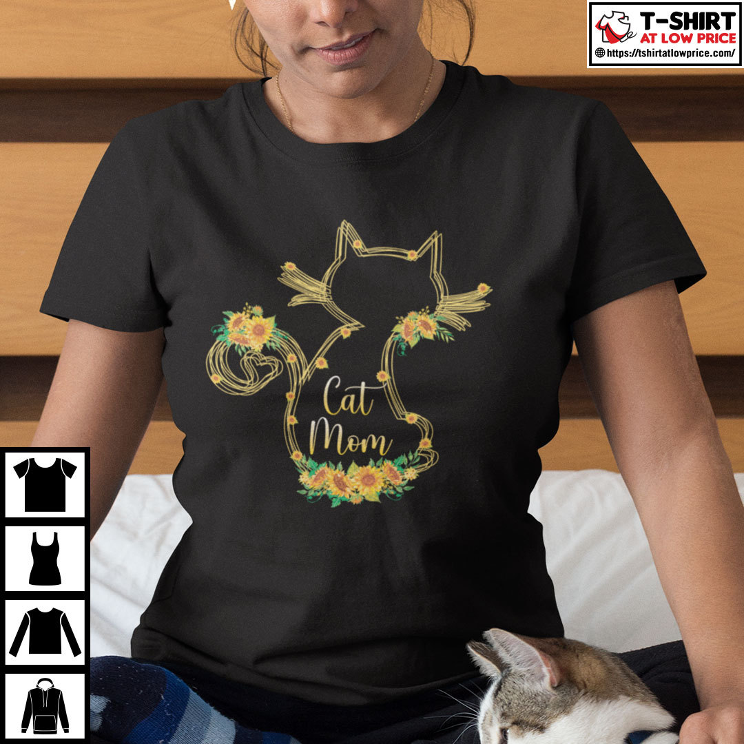 Sunflower Cat Mom Shirt Sunflower Cat Mom Shirt