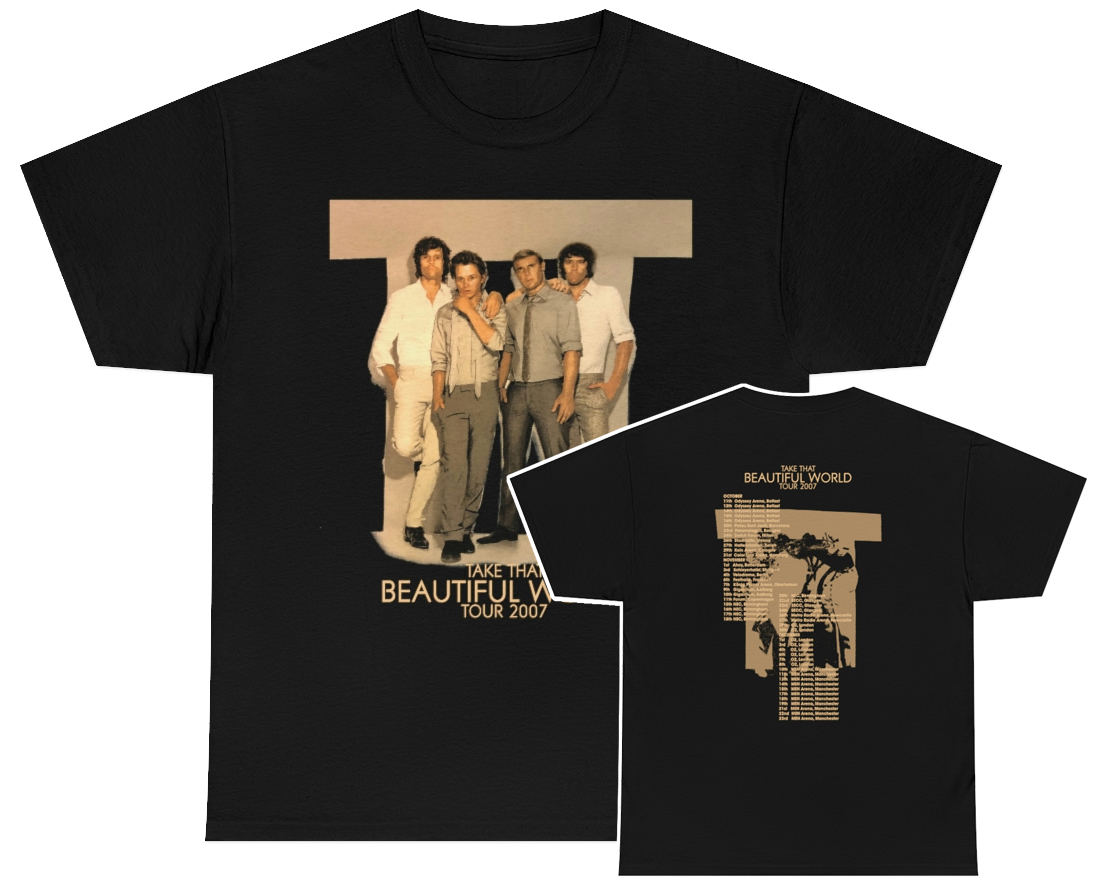 Take That 2007 Beautiful World Tour Shirt Take That 2007 Beautiful World Tour Shirt