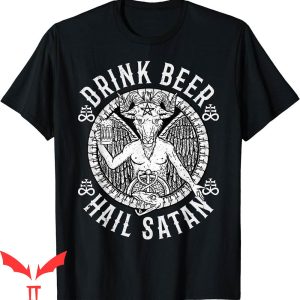 Target Satan T-Shirt Drink Beer Hail Satan Satanic Baphomet