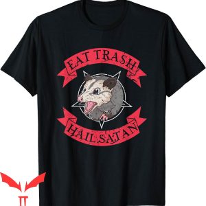 Target Satan T-Shirt Eat Trash Hail Satan Occult Possum