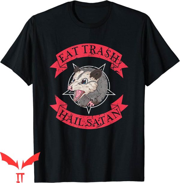 Target Satan T-Shirt Eat Trash Hail Satan Occult Possum