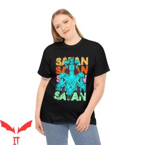 Target Satan T-Shirt Hail Satan Satanic Pentagram Tee