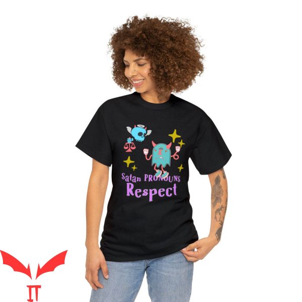 Target Satan T-Shirt Pronouns Respect LGBTQ Satanist Label