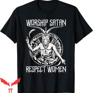 Target Satan T-Shirt Respect Women Satanic Goat Head