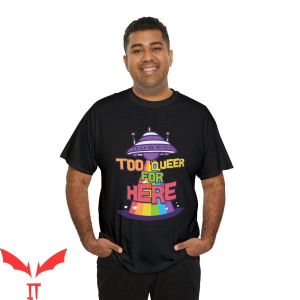 Target Satan T-Shirt To Queer For Here Cartoon Lucifer Tee