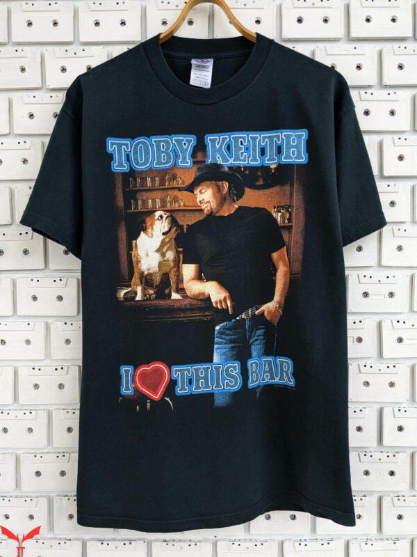 Toby Keith T-Shirt Vintage 00s I Love This Bar Country Music