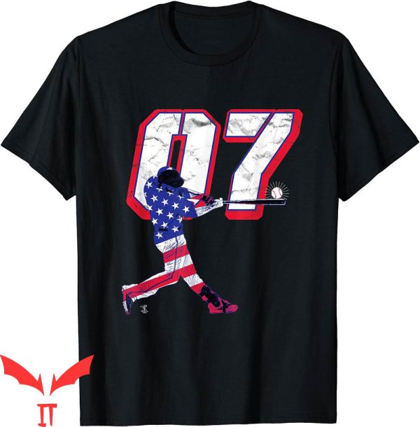 Trea Turner T-Shirt Flag Silhouette Gameday MLBPA Tee