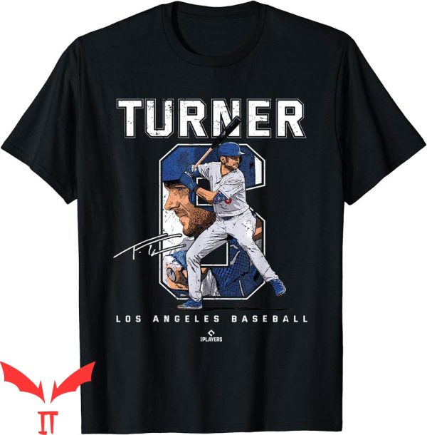 Trea Turner T-Shirt Number And Portrait Los Angeles MLBPA