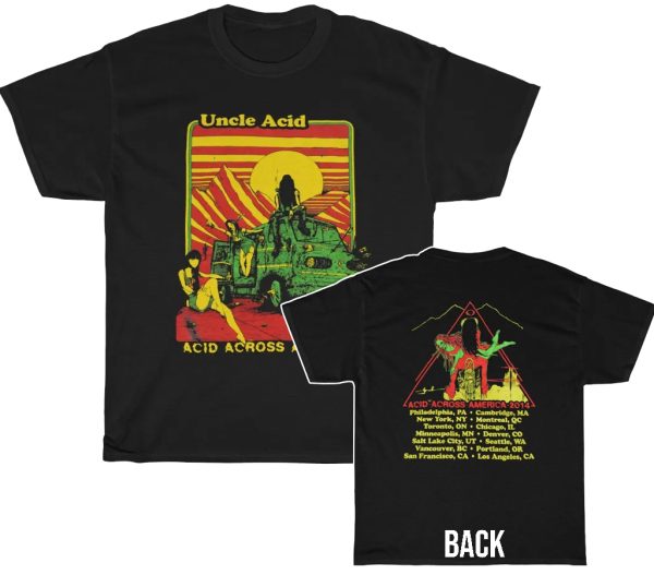 Uncle Acid &amp The Deadbeats 2014 Acid Across America Tour Shirt