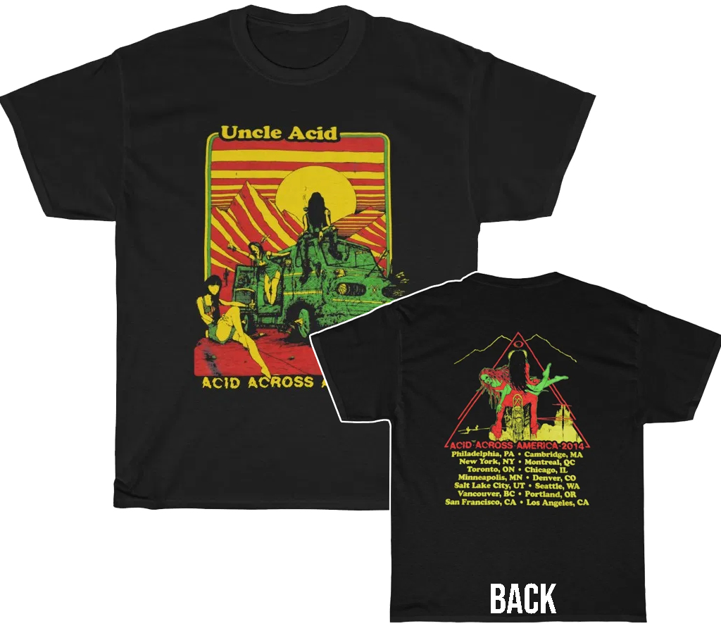 Uncle Acid & The Deadbeats 2014 Acid Across America Tour Shirt Uncle Acid & The Deadbeats 2014 Acid Across America Tour Shirt