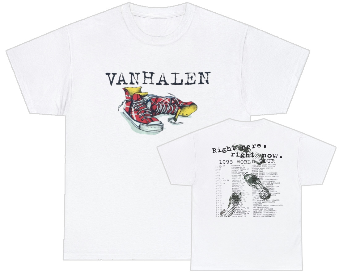 Van Halen 1993 Right Here Right Now World Tour Shirt Van Halen 1993 Right Here Right Now World Tour Shirt