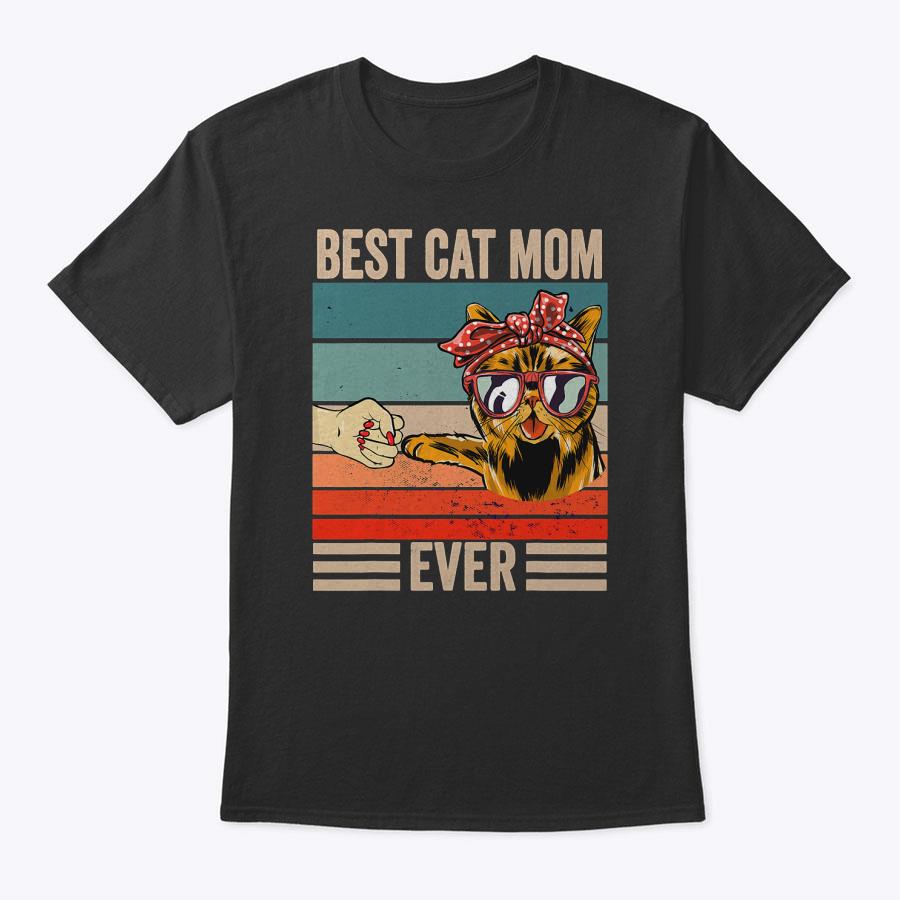 Vintage Best Cat Mom Ever Bump Fist Mother's Day Gifts T-Shirt Vintage Best Cat Mom Ever Bump Fist Mother's Day Gifts T-Shirt