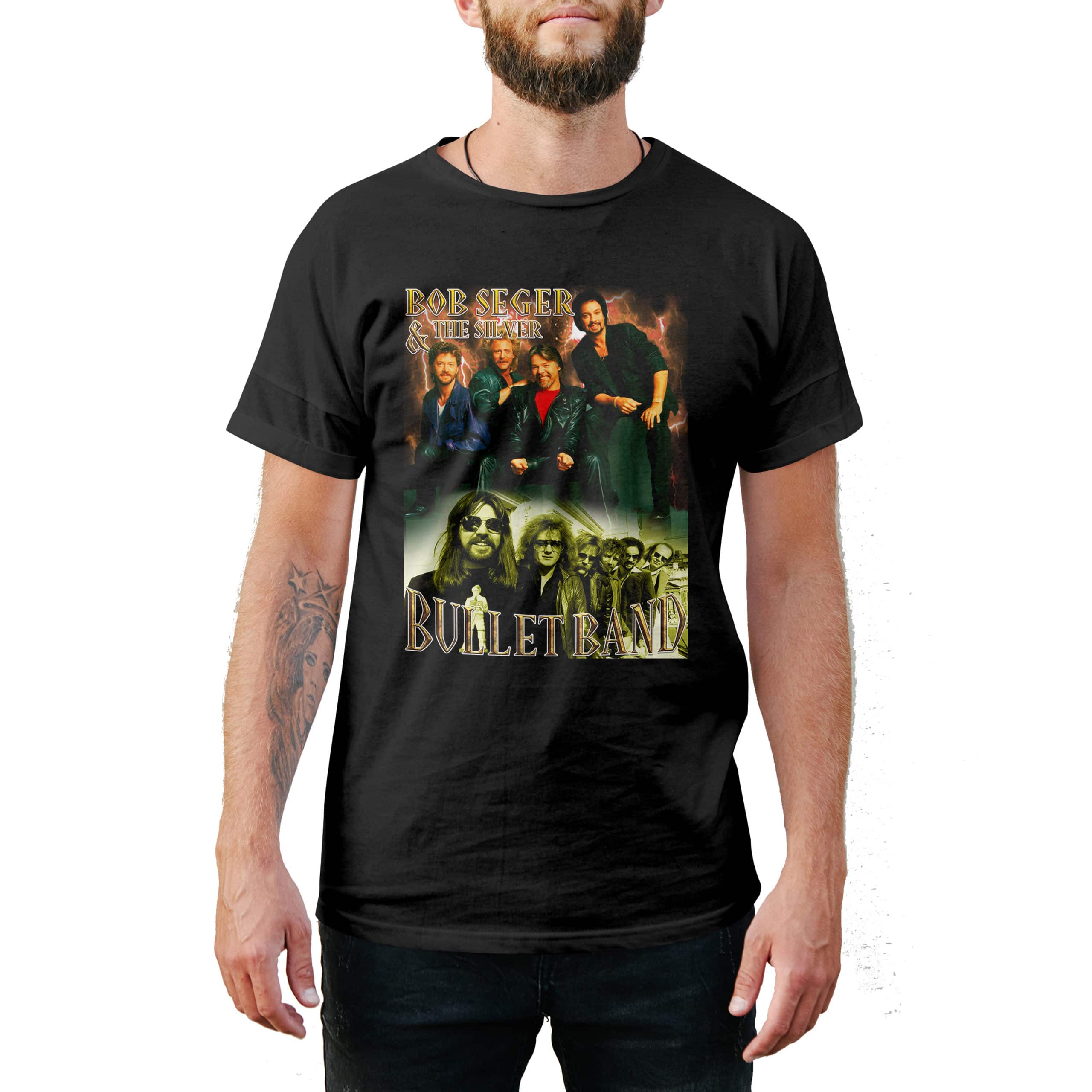 Vintage Style Bob Seger and the Silver Bullet Band T-Shirt Vintage Style Bob Seger and the Silver Bullet Band T-Shirt