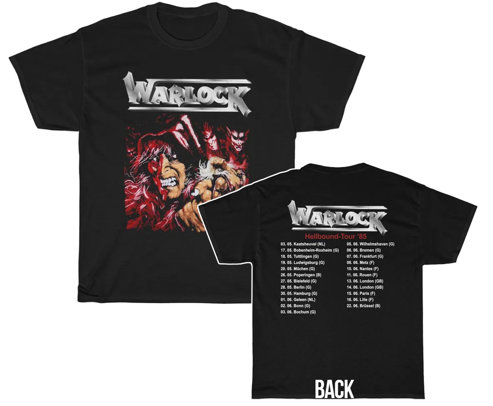 Warlock Hellbound 1985 Tour Shirt Warlock Hellbound 1985 Tour Shirt