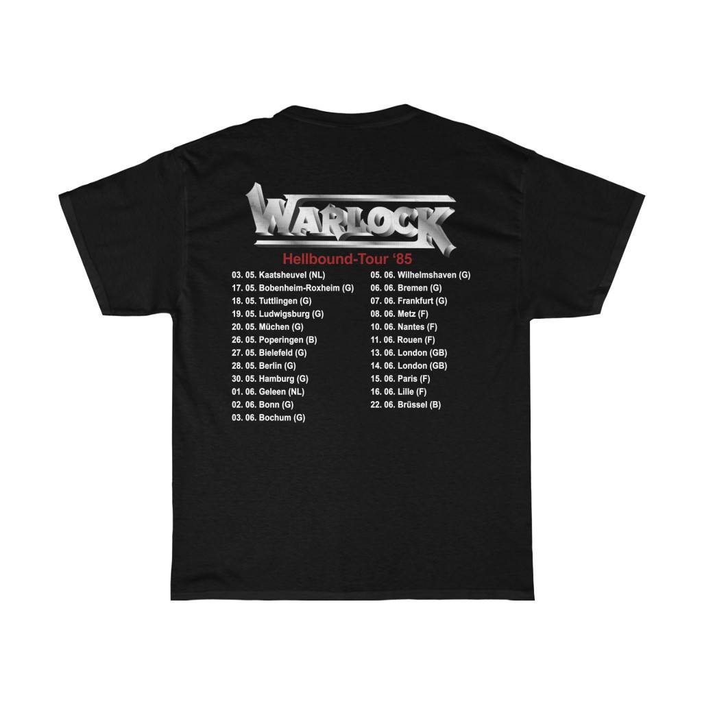 Warlock Hellbound 1985 Tour Shirt Warlock Hellbound 1985 Tour Shirt