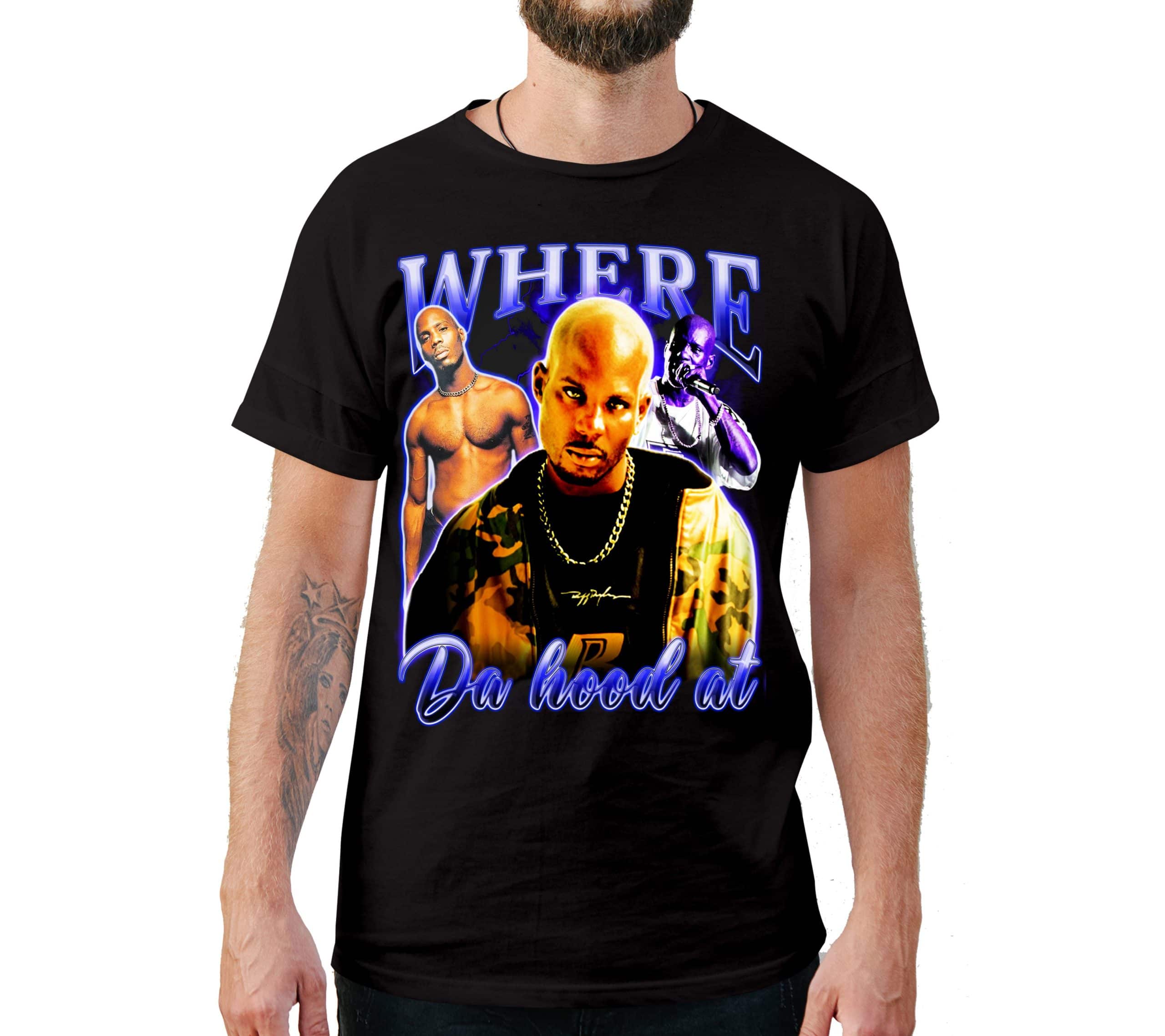 Where Da Hood At Vintage Style T-Shirt Where Da Hood At Vintage Style T-Shirt