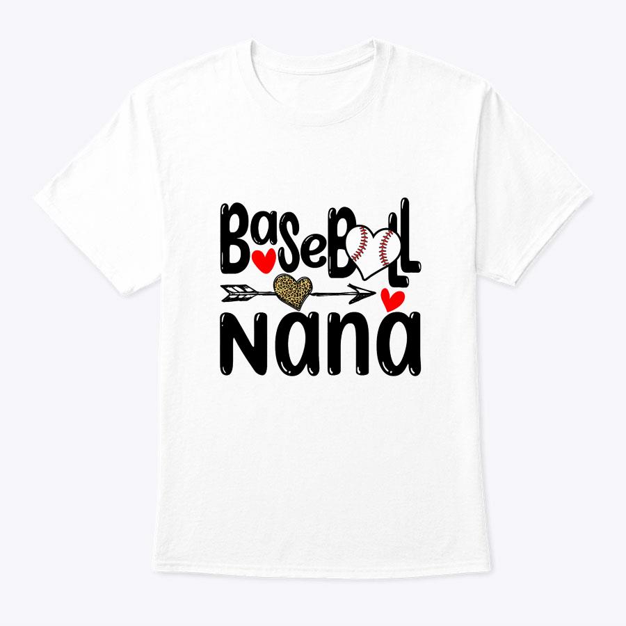 Women Leopard Heart Baseball Nana Cute Mother's Day T-Shirt Women Leopard Heart Baseball Nana Cute Mother's Day T-Shirt