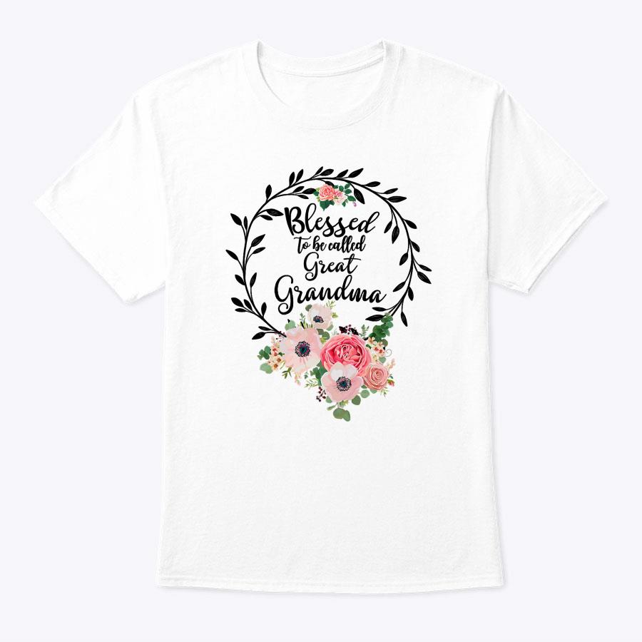 Womens Blessed Great Grandma Floral Grandma Decoration T-Shirt Womens Blessed Great Grandma Floral Grandma Decoration T-Shirt