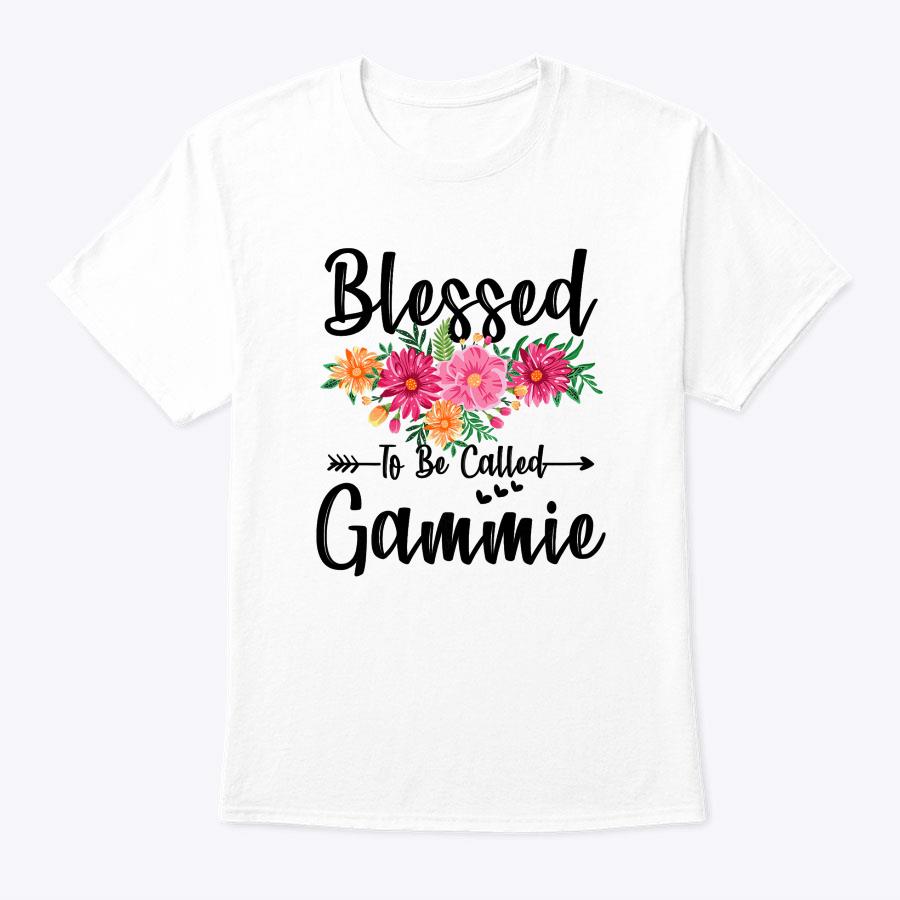 Womens Blessed To Be Called Gammie Mothers Day Floral T-Shirt Womens Blessed To Be Called Gammie Mothers Day Floral T-Shirt