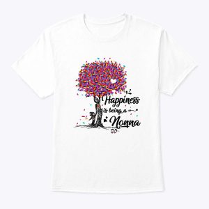Womens Happiness Is Being A Nonna Tshirt Cute Mother’s Day Gifts T-Shirt