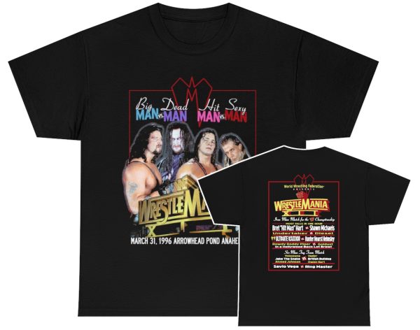 Wrestlemania XII Match Card Lineup Event Shirt