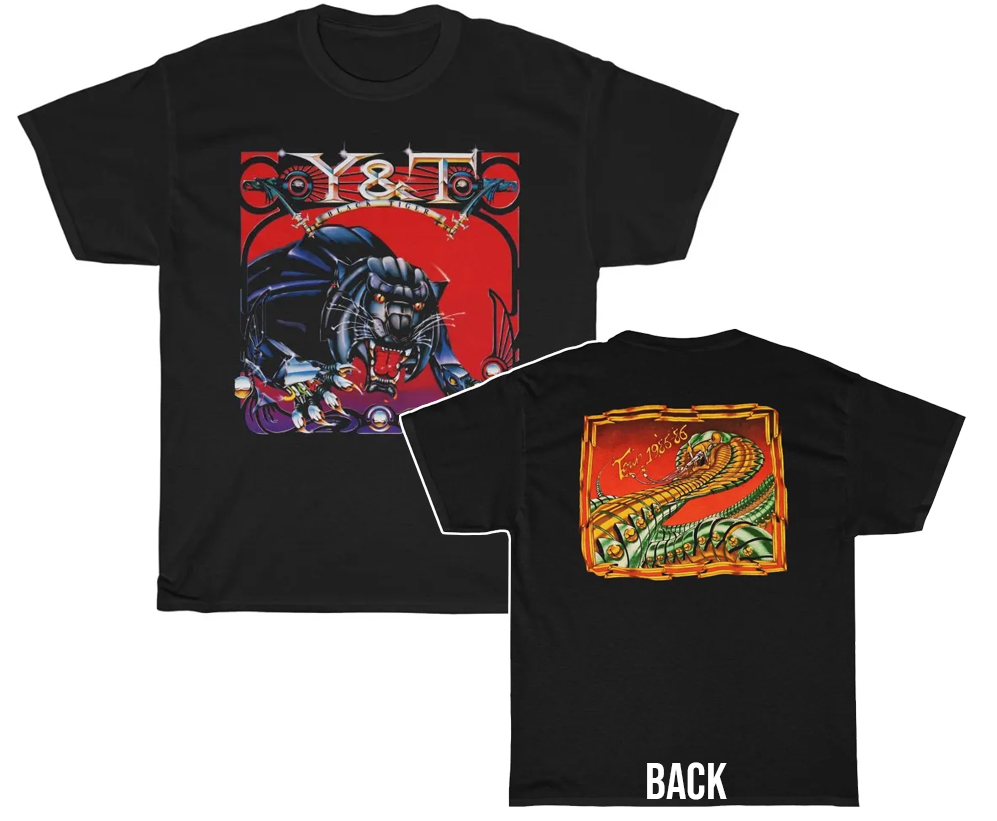 Y&T Black Tiger Mean Streak 1985-86 Tour Shirt Y&T Black Tiger Mean Streak 1985-86 Tour Shirt