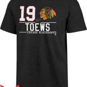 47 Brand T-Shirt Jonathan Toews Number 19 Chicago Blackhawks
