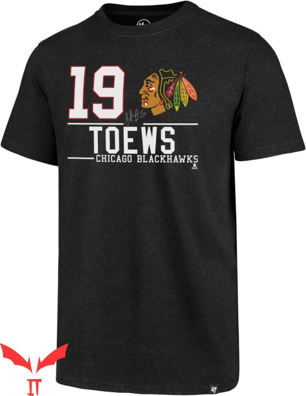 47 Brand T-Shirt Jonathan Toews Number 19 Chicago Blackhawks