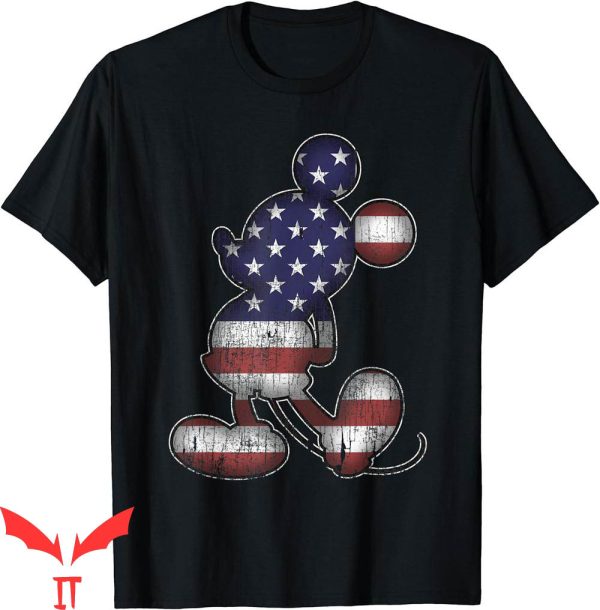 4th Of July T-Shirt Disney Americana Mickey Mouse Flag