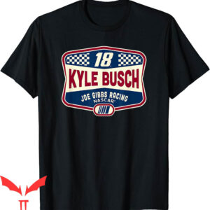 90s Nascar T-Shirt Kyle Busch Shield Vintage Racing