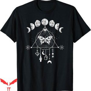 All Star T-Shirt Celestial Moon Moth Crystals Vintage Design