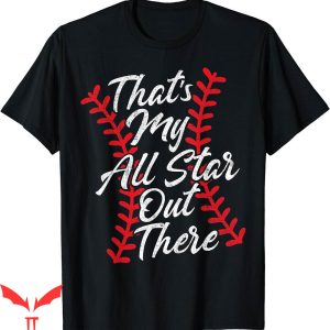 All Star T-Shirt My Out There Baseball Laces Mom Mama Cute