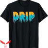 Aqua 5s T-Shirt Drip Dripping Blue Yellow Matching Tee