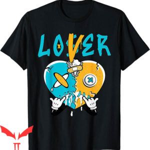 Aqua 5s T-Shirt Loser Lover Drip Heart Retro Matching