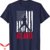Atlanta Braves Vintage T-Shirt American Flag Distressed
