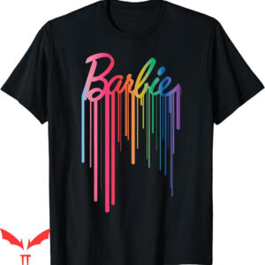 Barbie T-Shirt Logo Rainbow Drip