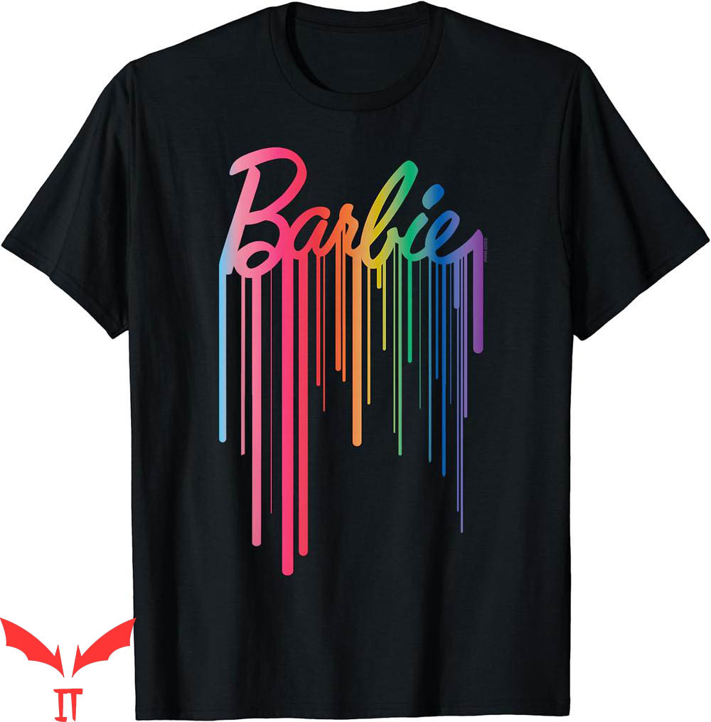 Barbie T-Shirt Logo Rainbow Drip Barbie T-Shirt Logo Rainbow Drip