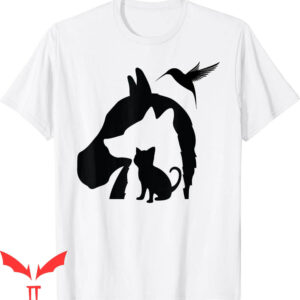 Bird Dog T-Shirt Animal Silhouette Cat Dog Horse Hummingbird