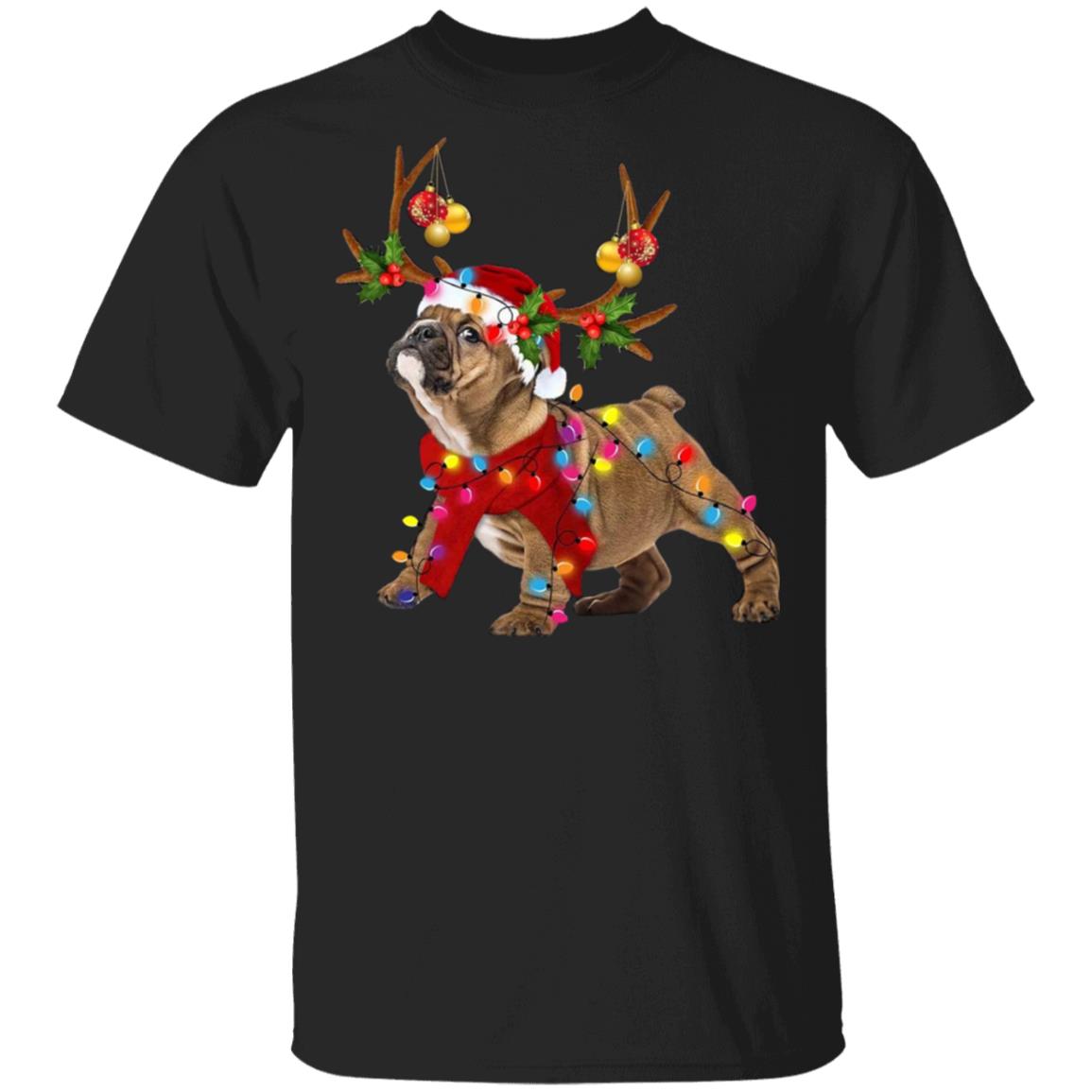 Bulldog Reindeer Christmas Light shirt Bulldog Reindeer Christmas Light shirt