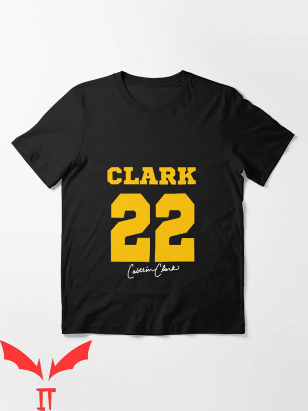 Caitlin Clark T-Shirt Number 22 With Signature Basketball