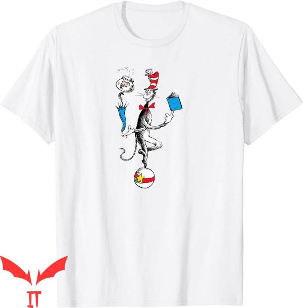 Cat In The Hat T-Shirt Dr. Seuss Balancing Act Book Film