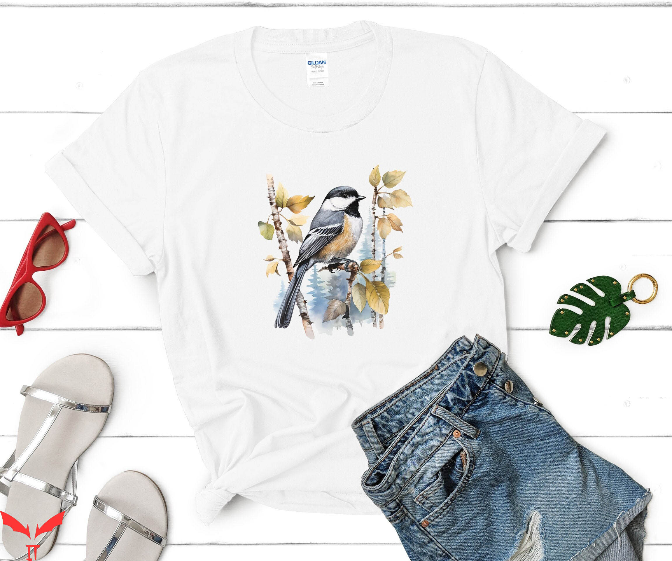 Chicka D T-Shirt Chickadee True Classic Bird Lover Tee Chicka D T-Shirt Chickadee True Classic Bird Lover Tee