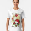 Christian Audigier T-shirt New York City Skull & Flowers