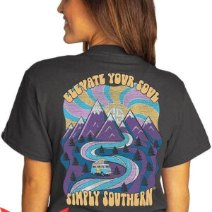 Clearance Simply Southern T-Shirt Elevate Your Soul Vintage