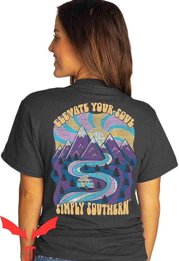 Clearance Simply Southern T-Shirt Elevate Your Soul Vintage Clearance Simply Southern T-Shirt Elevate Your Soul Vintage