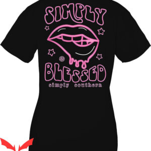 Clearance Simply Southern T-Shirt Neon Lips Sign Vintage