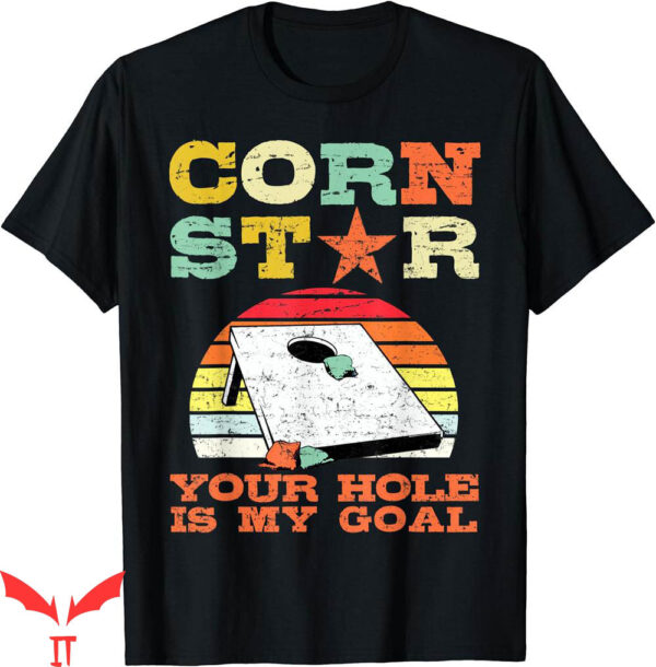 Corn Hole T-Shirt Star Your Is My Goal Vintage Funny Player